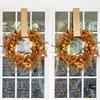 Artificial Wreath Thanksgiving Wreath for Front Door Window Hallway Farmhouses Thanksgiving Centerpieces Decoration