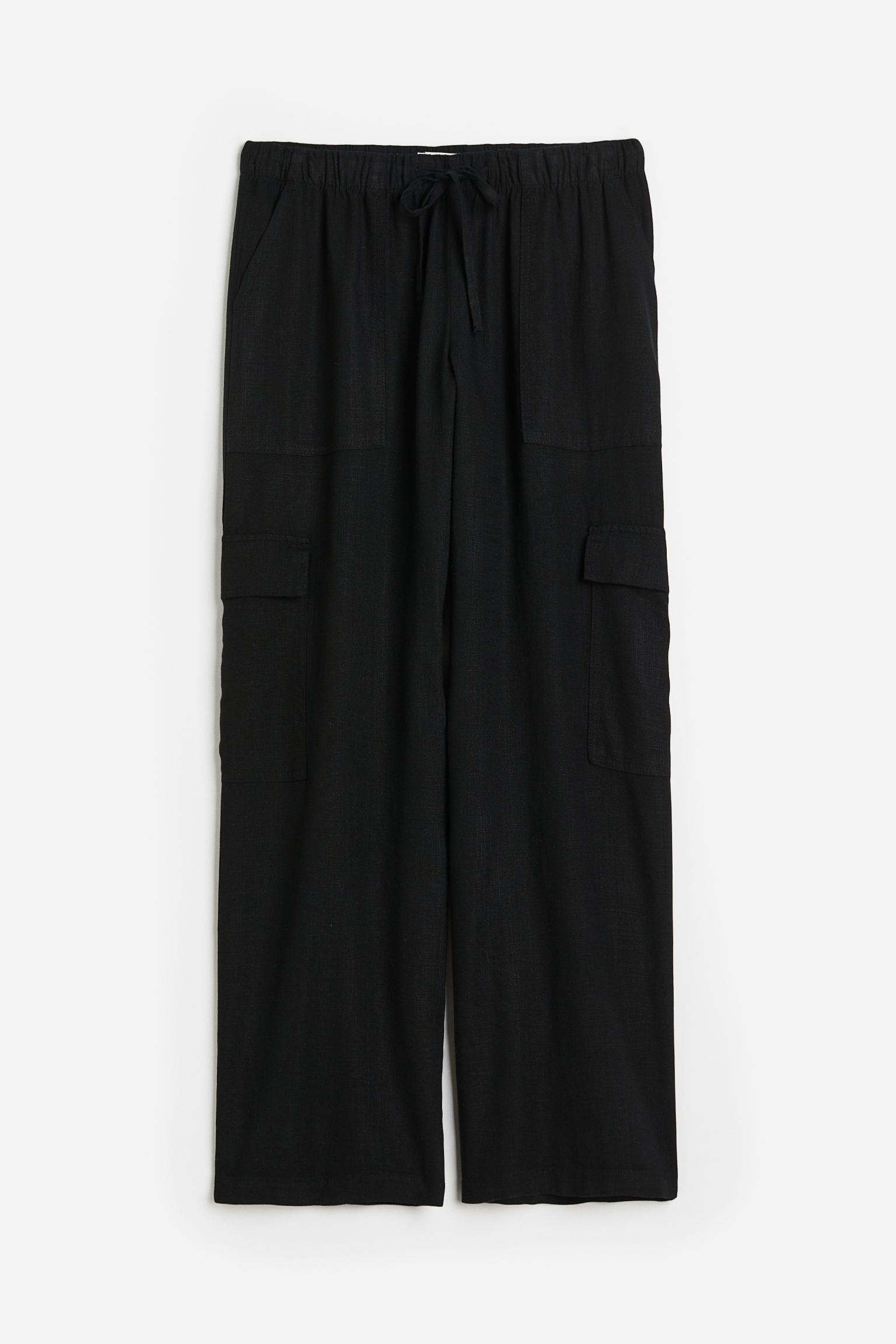 

Linen-blend cargo trousers