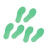 3 Pairs   Marker PVC Colorful Foot Shaped Training Pad Toy for Indoor Outdoor