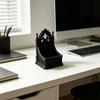 Elegant Dark Aesthetic Organiser Box With Detailed Skeleton Relief For Collectibles Display Storage Container