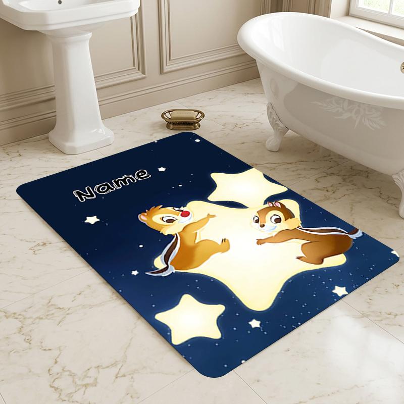 Custom Name Chip Dale Adventure Living Room Non-Slip Area Rug Soft Carpet for Bedroom Kids Playroom Sofa Office Home Decor Doormat