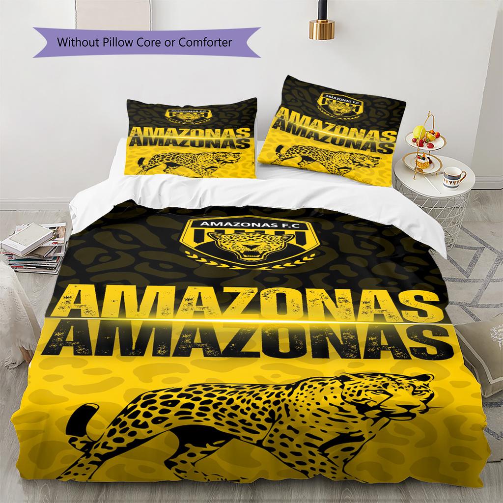 AMAZONAS FC Logo Pattern Bedding Set Quilt Cover Pillowcase Home Decor Gift (1 * duvet cover + 2 * pillowcase, without core)