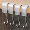 4/6pcs Multipurpose Table Hooks For Bags In Silver Finish Multifunctional Table Purse Hangers Desk Organizers