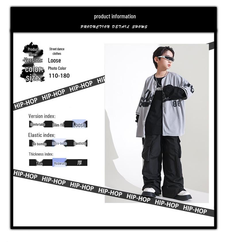 Girls' Hip-Hop Jazz Dance Costume - Japanese Street Style Performance Suit