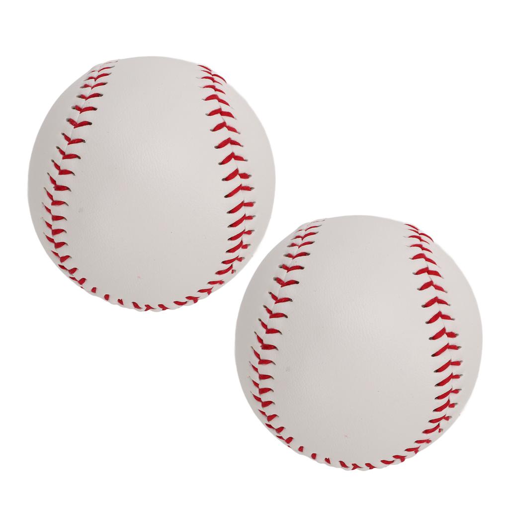 Practice Softball PU Leather Hard Professional Training Baseball for Outdoor Sports 2pcs