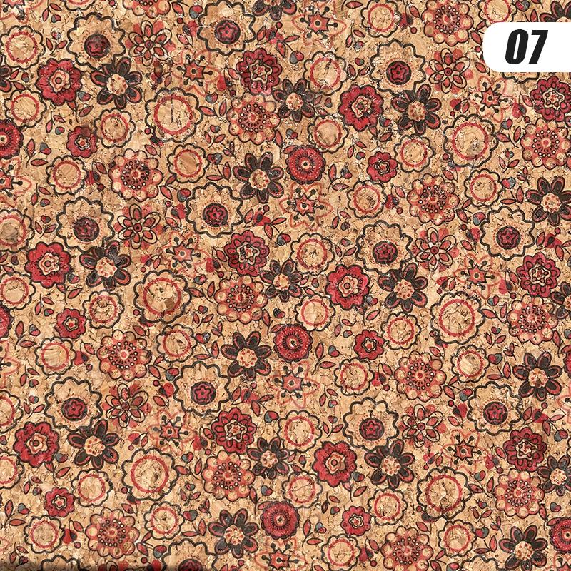 100x135cm Tkanina z nadrukiem korkowym Sztuczna skóra Wodoodporna Kolorowa Miękka Tkanina Korkowa Sofa Samochód Torba Dekor Mebli DIY Szycie Rzemiosło