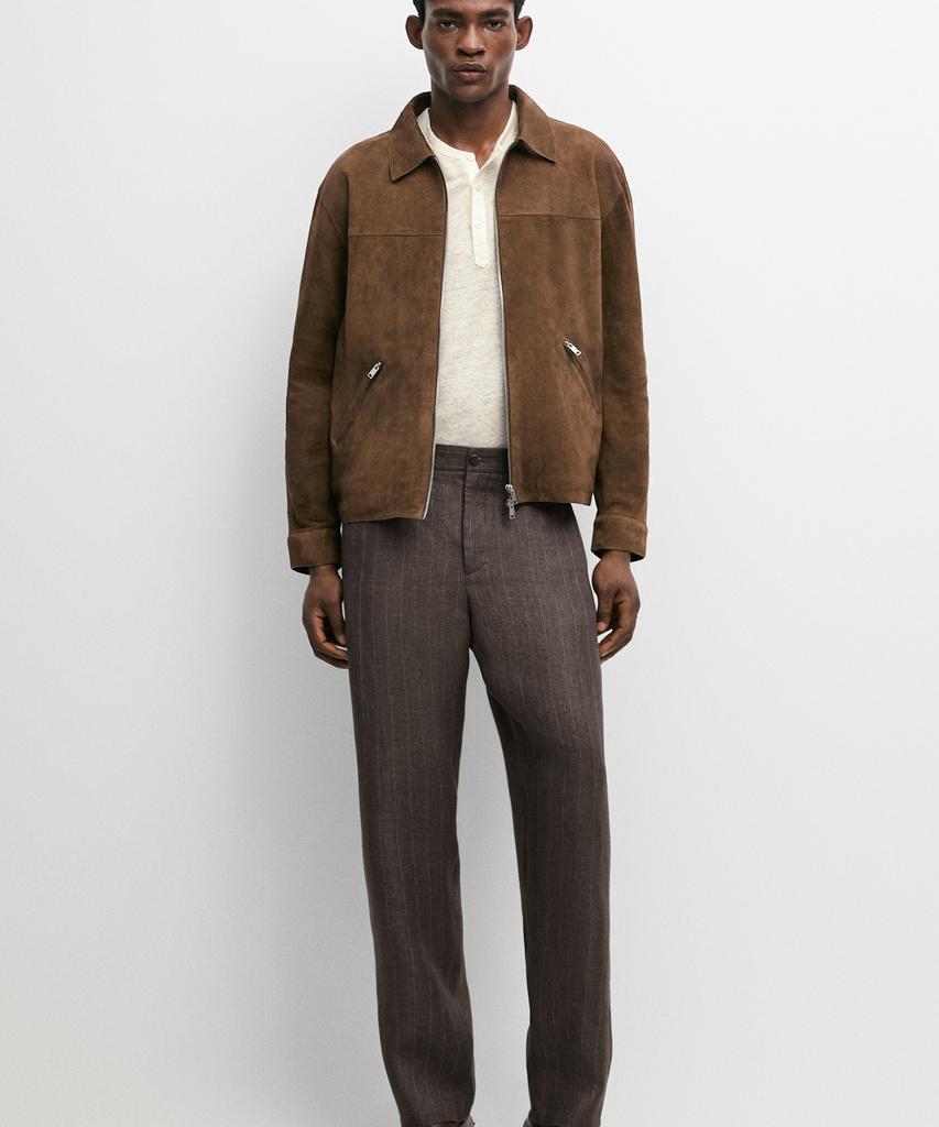 Masimodutti 100% Linen Straight Fit Pants
