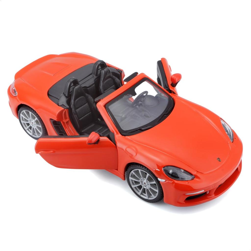 Bburago 1/24 Scale Porsche 718 Boxster Orange / Diecast Model Car, Finished Product, 18-21087 OG