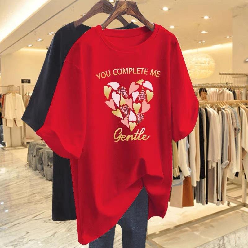 

Personalized fried street t-shirt short-sleeved women s summer oversize2025 new American high street ins top versatile XXXXL