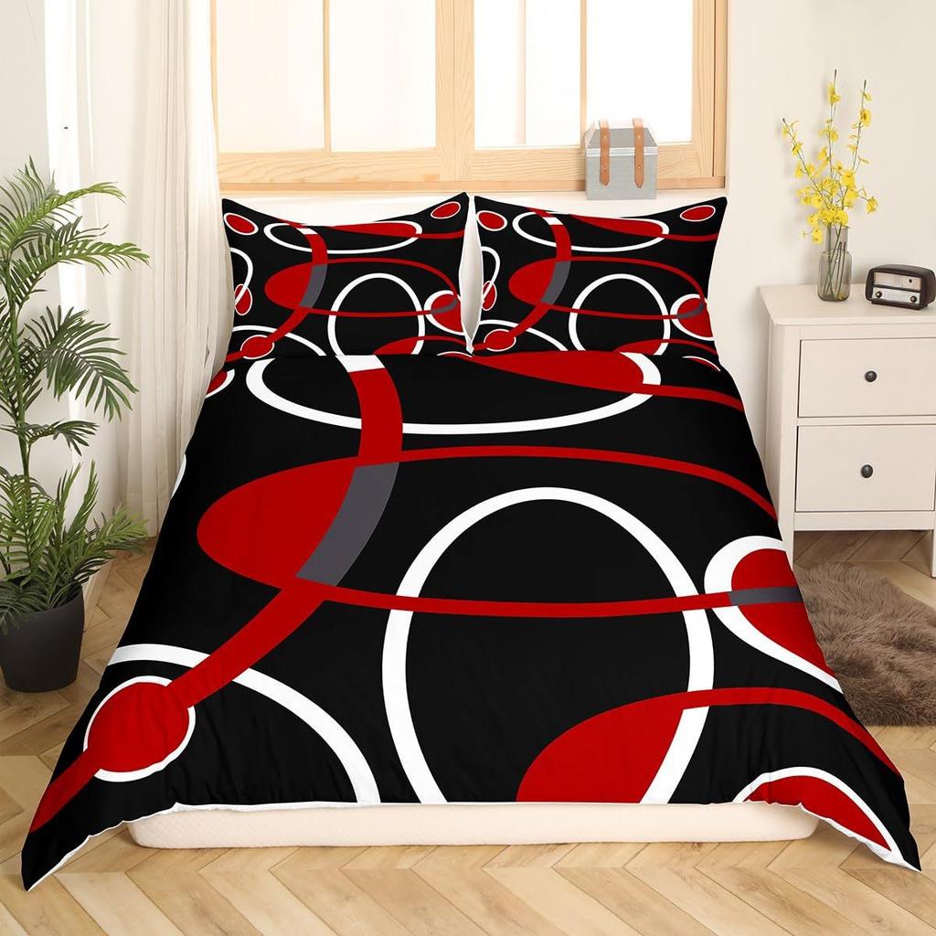 2/3pcs Bedding Set Digital Print Comfortable Duvet Cover for Home Bedroom Decoration, 1 Duvet Cover and 2pillowcase with Zippers