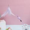 Kitten Wand Comfortable Grip Enhance Emotion Bite Resistant PVC Cats Fishing Pole Feather Toy for Holiday