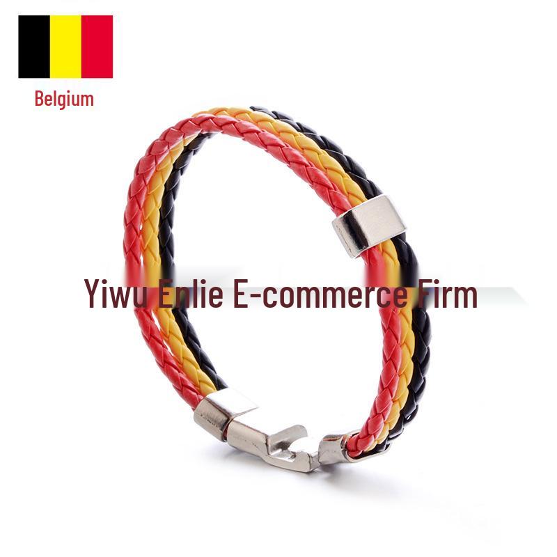 Customizable Faux Leather World Cup Color Bracelet