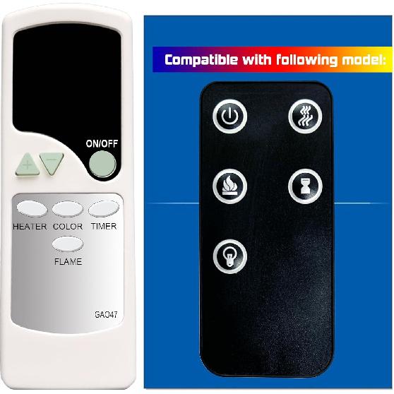 Replacement Remote Control for Northwest Electric Fireplace Heater BEF-36WM BEF-42WM BEF-50WM BEF-54WM BEF-60WM BEF-72WM
