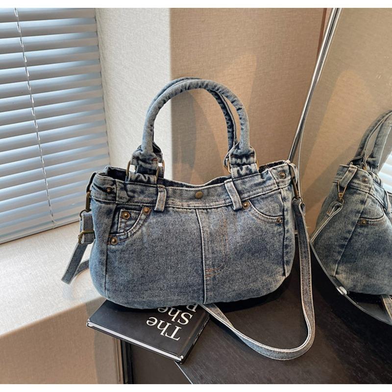 Denim Bag Women's Large-capacity New Summer Versatile Messenger Bag Casual Shoulder Commuter Tote Bag