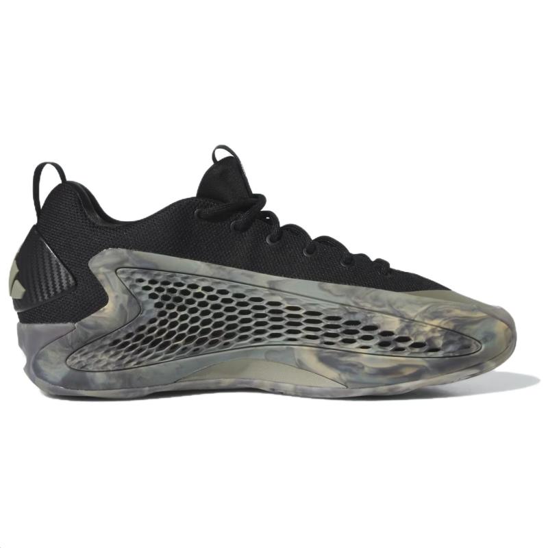Adidas A.E. 1 Low 'MX Grey' Support Low-Top Basketball Shoes Men's Ascend Black Camouflage Sneakers JI4066