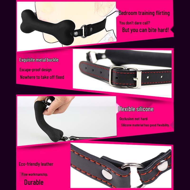 SM Silicone Bone Gag Restraint - Alternative Adult Toy