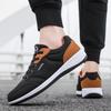 Fashion Men Shoes Mesh Casual Shoes Leather Lace-Up Casual Sports Shoes Outdoor Wear-Resistant Vulcanized Shoes High-Quality Men Shoes