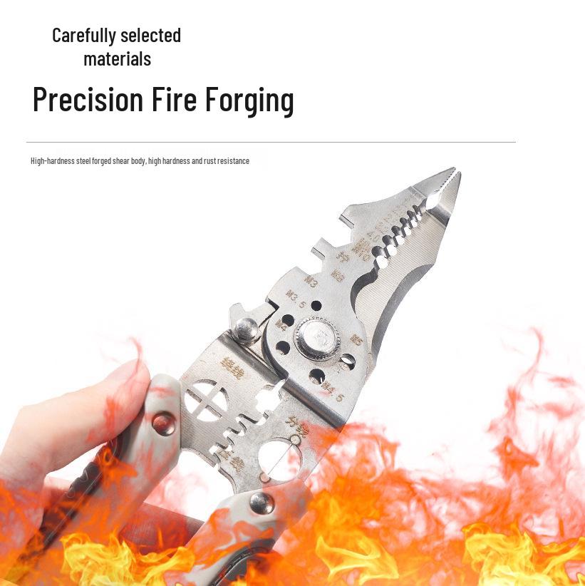 Electrician's Multifunctional Wire Stripper, Crimper, and Cutter