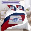Set Biancheria da Letto Stampata Calcio Inghilterra 3 Pezzi Copriletto Traspirante Accogliente come Regalo per la Casa Nuova o per le Feste