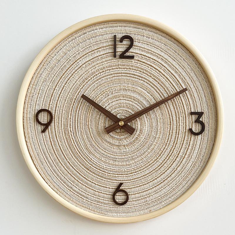 Einfache Nordische Wanduhr Kreativität Massivholz Wanduhren Wohnzimmer Digitale Dekorationsuhr Zimmer Design Elegante Uhr