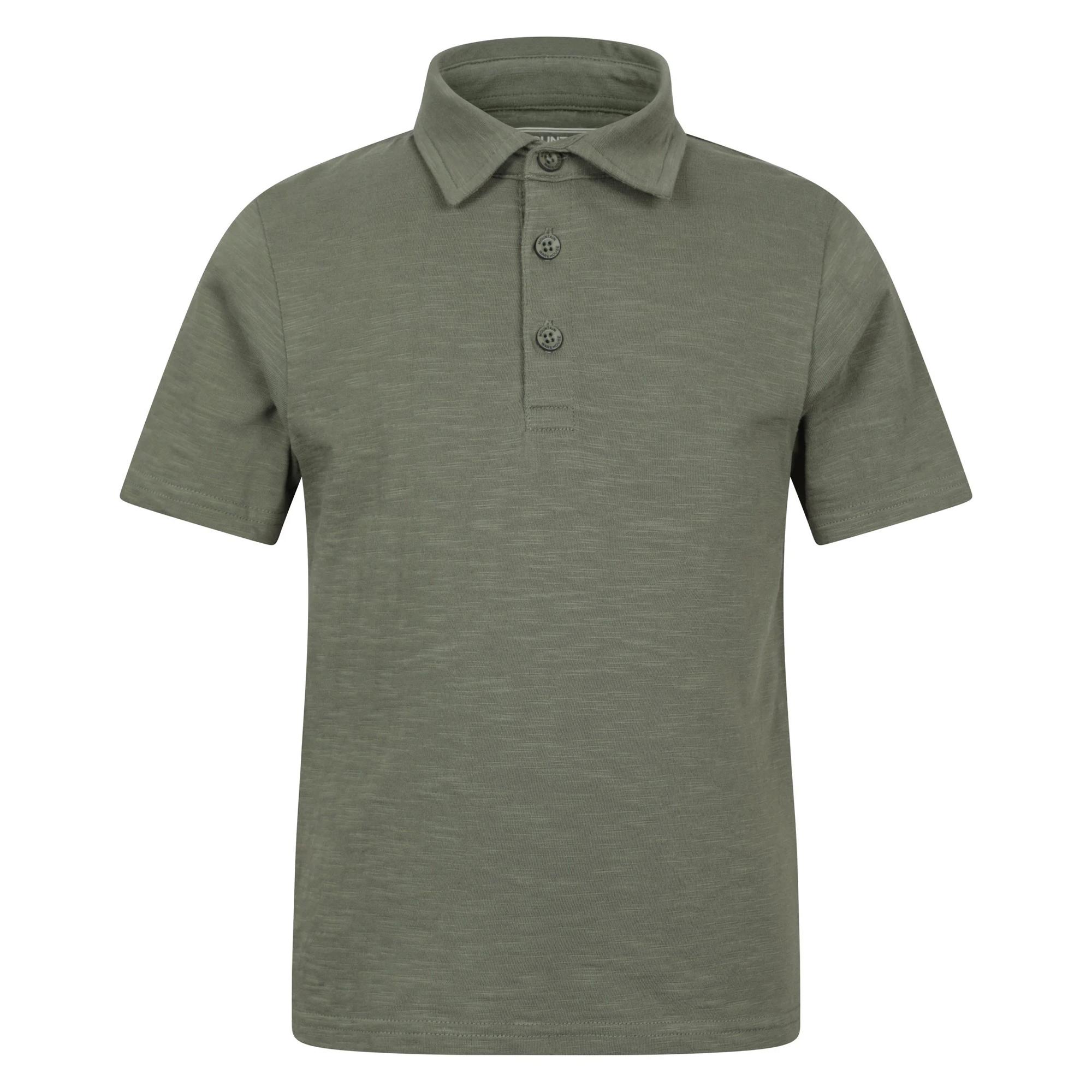 Polo de algodón flameado para niños de Mountain Warehouse 3-4 Years verde