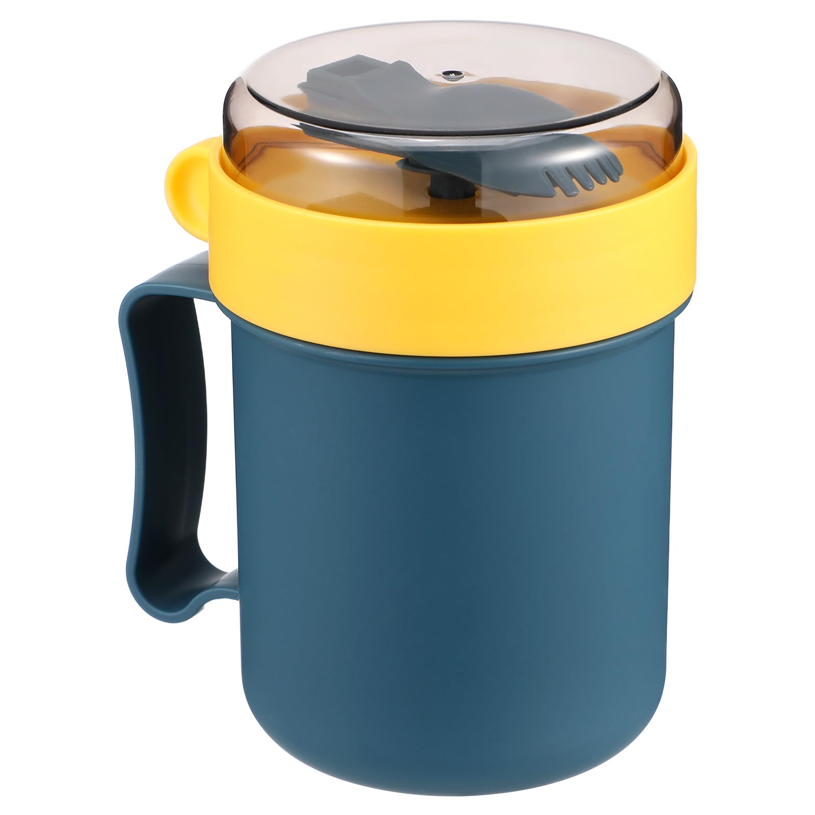 

NUOLUX Microwave-Safe 500ML Soup Jar, Leakproof Lunch Jar with Lid and Spoon, Blue, 13.8x9cm, Blue, 13.8x9cm, Spoon Color Random