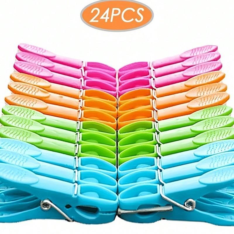 48/24Pcs Plastic Clothespins Hanging Pegs Clothes Clips Clothespins for Photos Towel Clips Home Storage Hooksks YFJ009