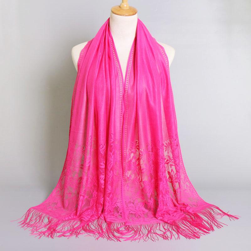 Embroidery Lace Woman'S Veils Church Tassel Long Shawls Hollow Out Muslim Woman Hijabs Elegant Party Shawl Scarves Maxi Wrap
