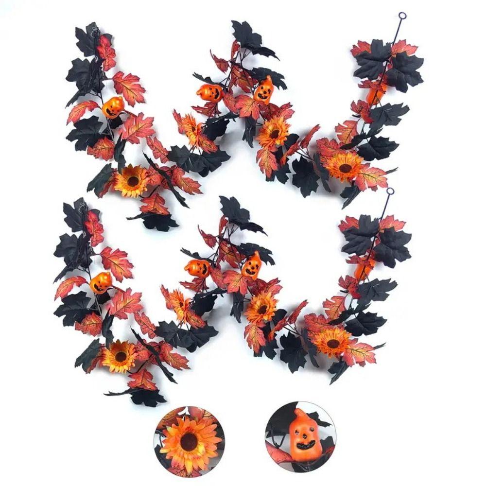 Silk Halloween Leaf Vines Plastic Artificial Hanging Vine Garland Home Decor