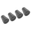 4pcs Rubber Cane Tip Set Professional Replacement Underarm Crutch Tip Accessory for Elderly 0.8 Inch