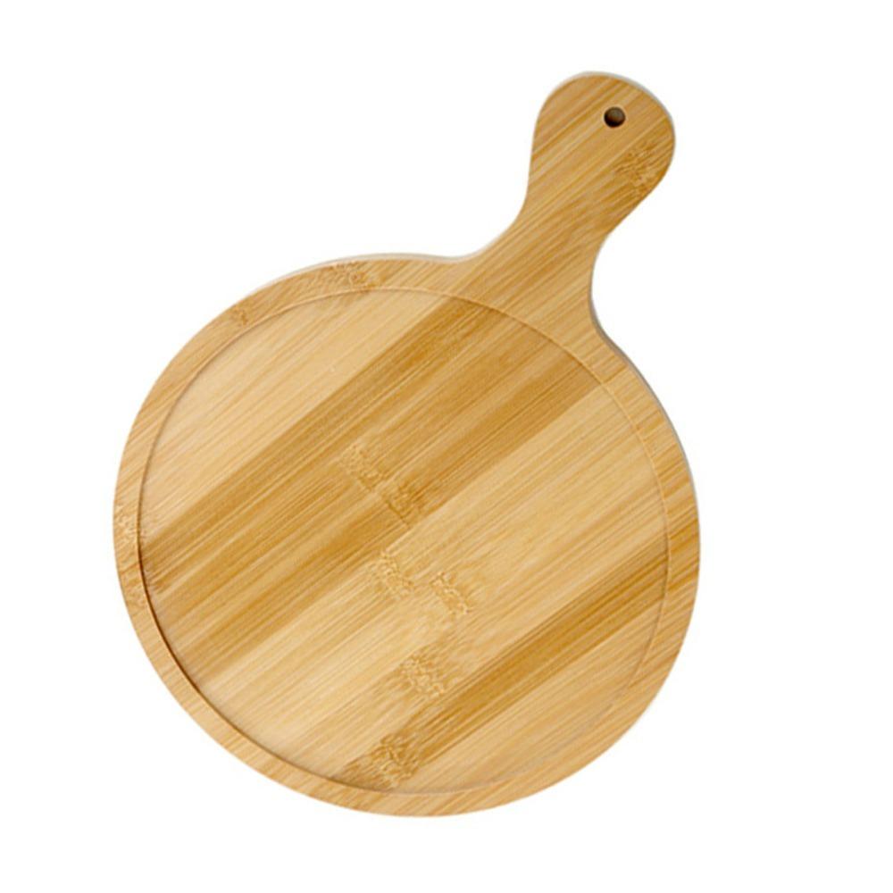 Burr‑free Serving Tray Bamboos Pizza Platter Light‑weight Food Holder Bread Placement