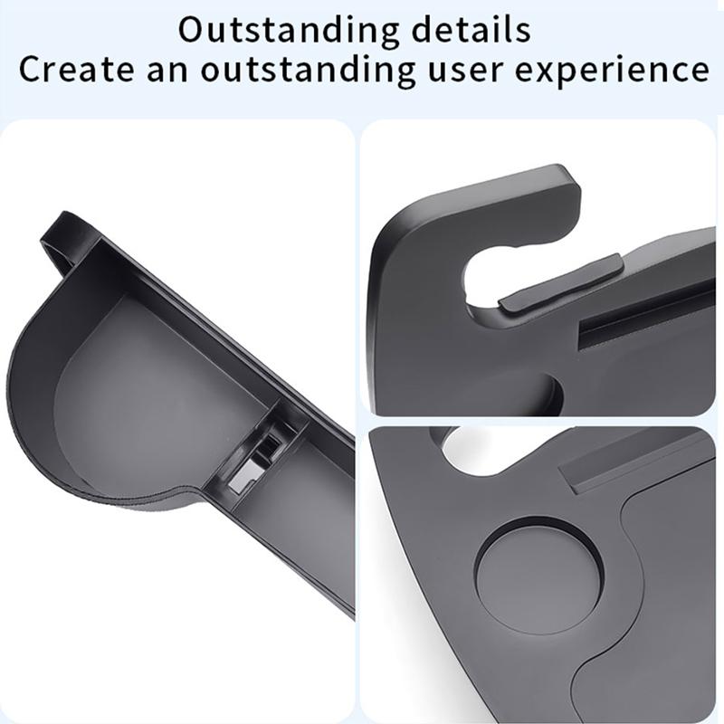 SEAMETAL 2-in-1 Car Steering Wheel Desk Seat Gap Storage Box In-Car Laptop Tablet Holder Auto Office Dining Tray Car Interior Accessory