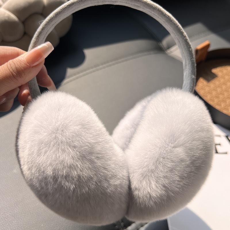 Women Winter Plush Ear Warmers, Cute Foldable Ear Muffs, Windproof Cold Resistant Ear Covers