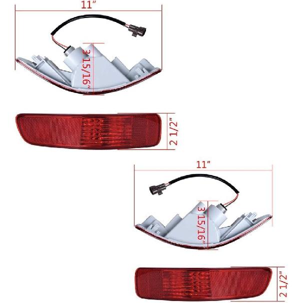 For MITSUBISHI OUTLANDER MK2 2006-2012 Rear Tail Fog Light Lamp Reflector Left/Right Rear Bumper Tail Fog Light Reflector Left/Right Fits For