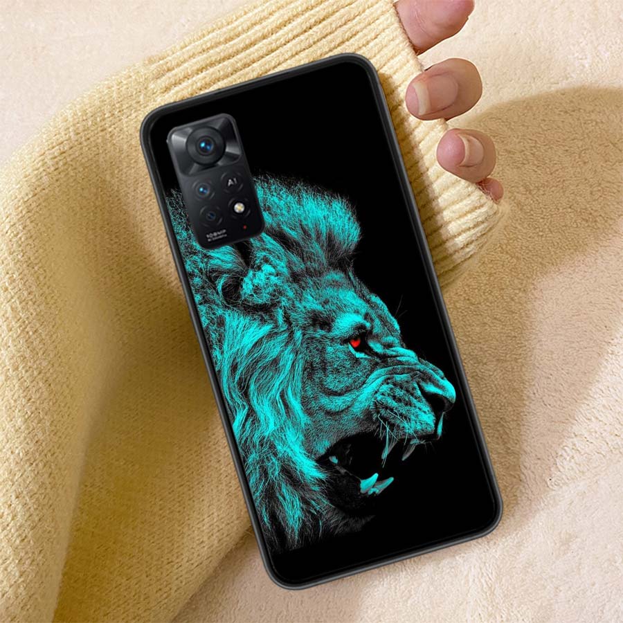 Lion Alpha Male Cub Phone Case For Redmi 13C 14C Note 14 13 Pro Plus 5G Clear Capa 12 12C 10A 10C 10 9A 9C 9T 9 8 Pro Cover TPU