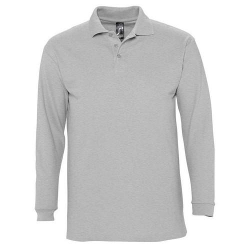 Mens Winter II Melange Long-Sleeved Polo Shirt