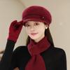 New Rabbit Fur Hat Women's Knitted Wool Hat In The Elderly Warm Fleece Hat Cold Hat