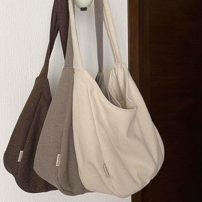 Tote Bag Women'S Bag Lazy Woolen Commuter Large Capacity Shoulder Bag Luggage