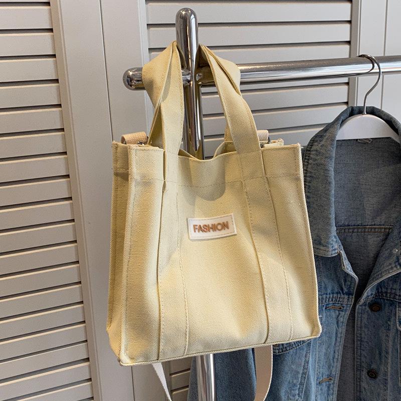 Niche Canvas Bag New Fashionable Portable Women's Small Square Bag Korean Version Versatile One-shoulder Crossbody Bag