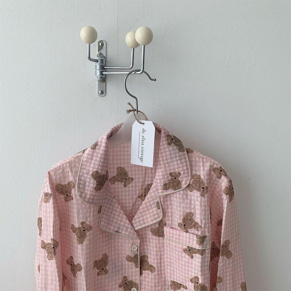 Pastel Color Rotatable Hook Metal Bedroom Storage Holder Durable Hanging Rack  Cafe