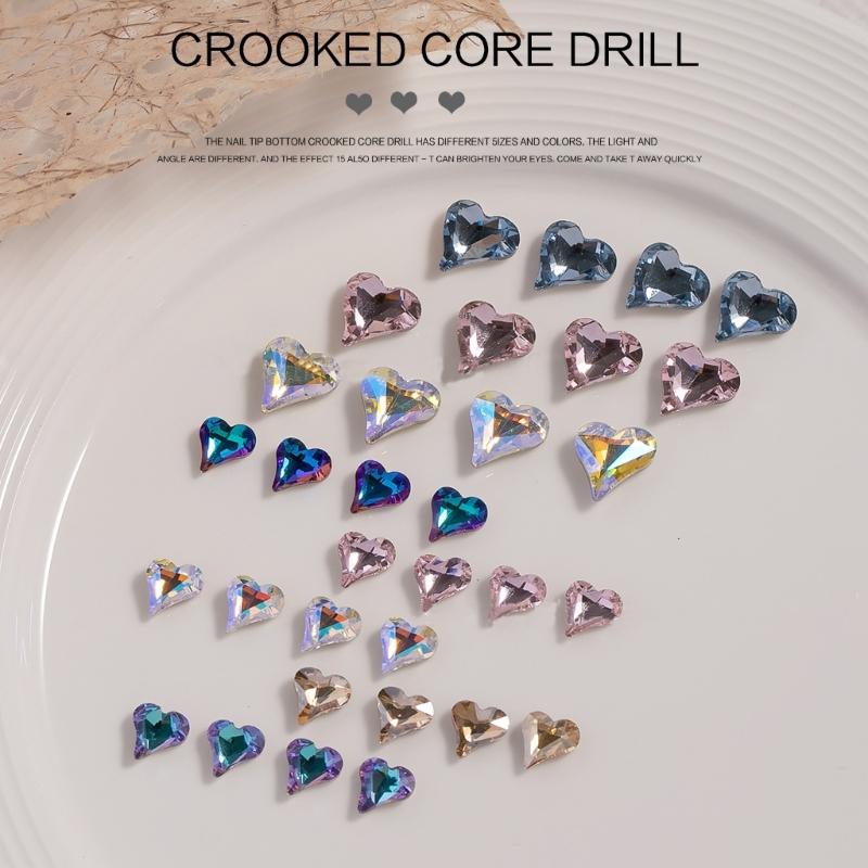 20Pcs Luxury 3D Nail Art Crafts Rhinestones Charms DIY Nail Designs Crystal Gems Dangle Manicure Nail Jewelry Diamonds