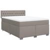 Vidaxl Letto Continentale Con Materasso, Taupe, Tessuto, 140X200 Cm
