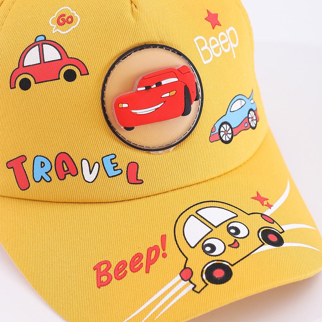 Hat Car Printing Led Light Cartoon Baseball Cap Sun Cap Spring And Autumn Men'S And Children'S Cap