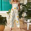 Women's Casual Jumpsuit Sleeveless Fashion Floral Print Jumpsuit