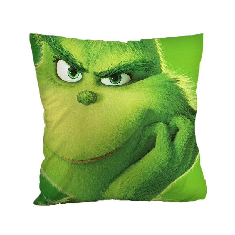 Cozy Grinch 3d Printing Christmas Pillow Case In Super Soft Peach Skin For Festive Sofa Decor