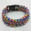 Adjustable Outdoor Camping Paracord Survival Braided Rope Bracelet Men Black Stainless Steel Adjustable Clasp Tool Accessories