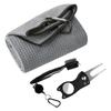 3Pcs  Towel and Club Cleaning Brush Kit Divot Repair Tool with Ball Marker Er Set Accessories