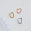 Soft Square Rope One-Touch Ring Nickel-Free Earrings (1 Pair)