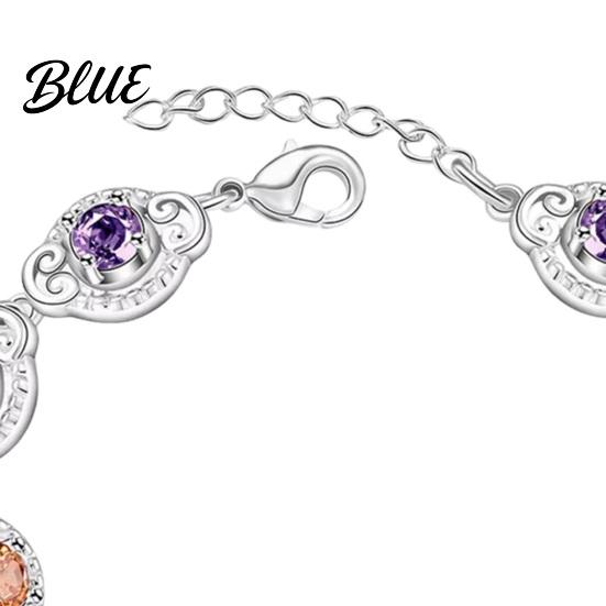 Adjustable Fashion Bracelet Women Vintage Multi-Color Cubic Zirconia Elegant