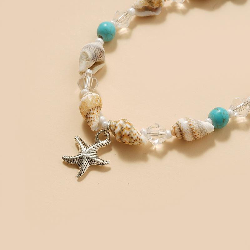 Summer Beach Shell Starfish Summer Beach Anklets for Women Tortoise Ankle Bracelet On Leg Girls Barefoot Handcraft Chain Jewelry